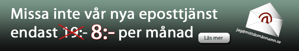 Missa inte vår nya eposttjänst Missa inte vår nya eposttjänst